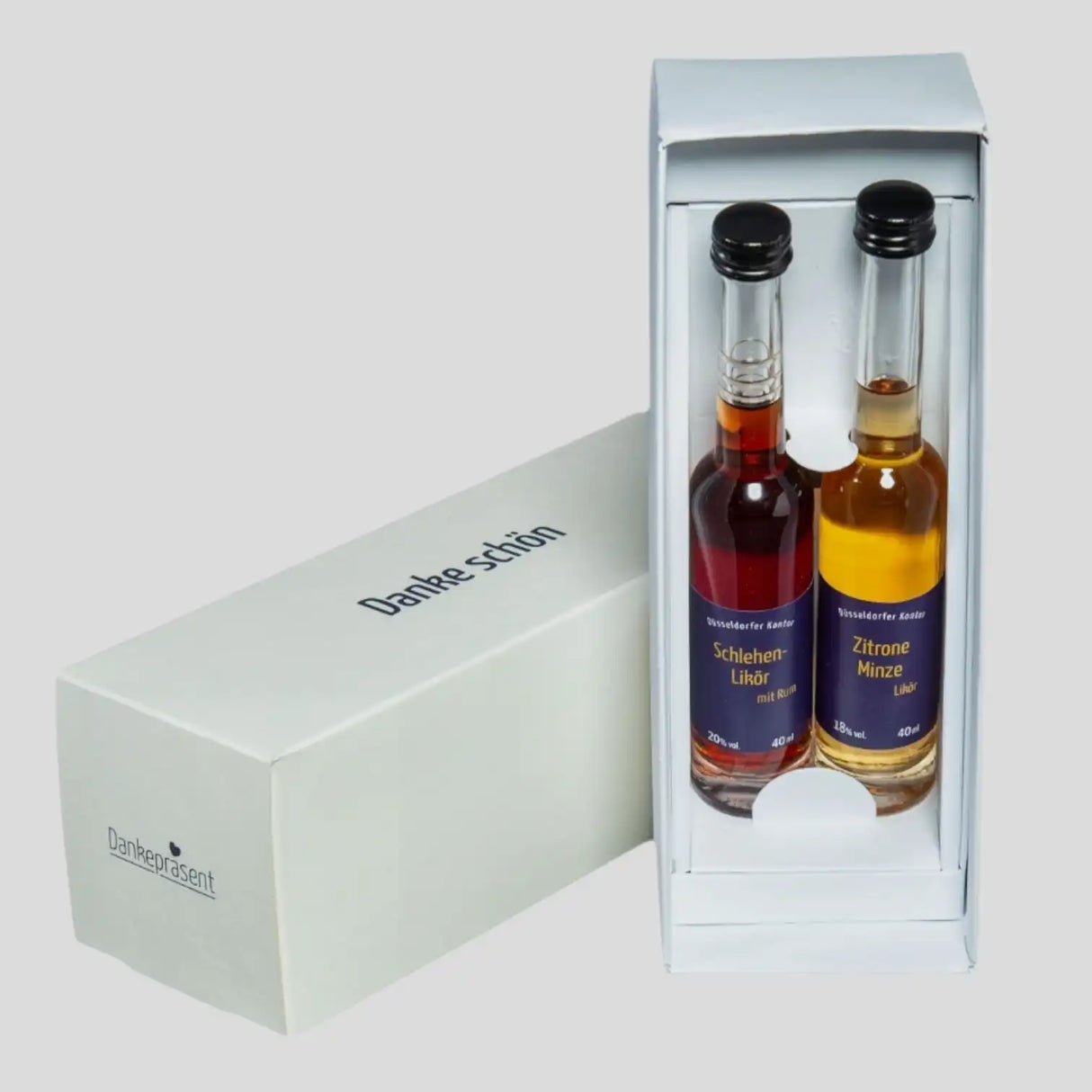 Mitarbeitergeschenk und Kundengeschenk in edler Geschenkbox und Aufdruck Danke für Damen, auch mit Banderole im Logo-Design erhältlich.