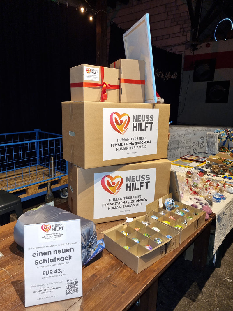 Neuss hilft sammelte am 23.12 noch für die Ukraine