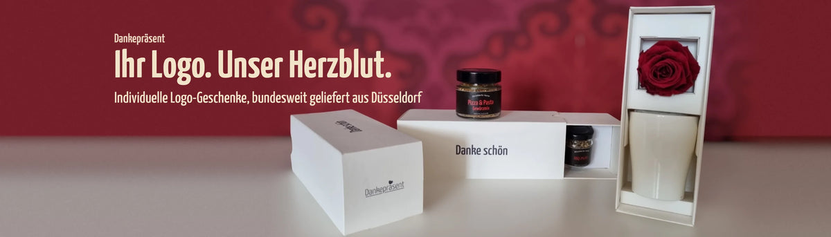 Onboarding-Boxen, ein starkes HR-Toolkit: Willkommensbox mit Thermobecher, Notizbuch und Gewürzglas