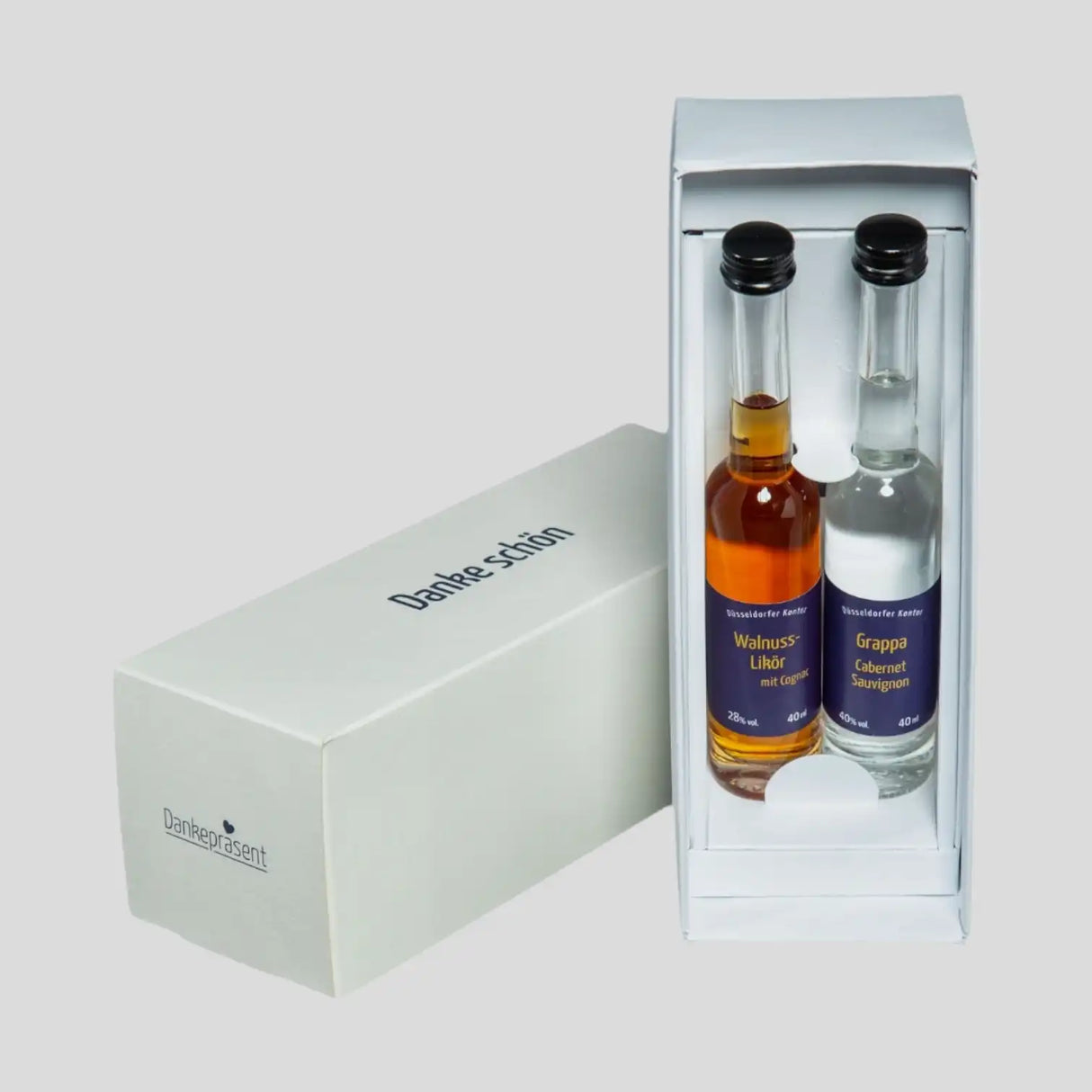 Mitarbeitergeschenk in edler Geschenkbox und Aufdruck Danke für Herren, mit Banderole im Logo-Design erhältlich