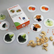 Hochwertiges Memospiel mit Motiven zum Thema gesunde Ernährung. Ideales Lernmaterial für die Sprachförderung in logopädischen Praxen und Kitas und für Zuhause.
