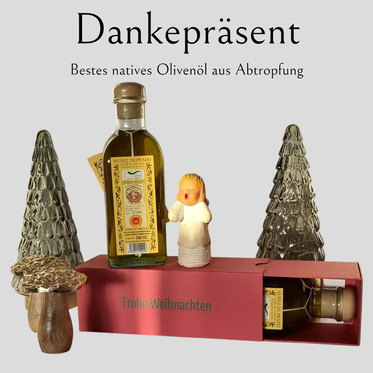Hochwertige Kundengeschenke mit personalisierter Grußkarte und Aufdruck Dankeschoen