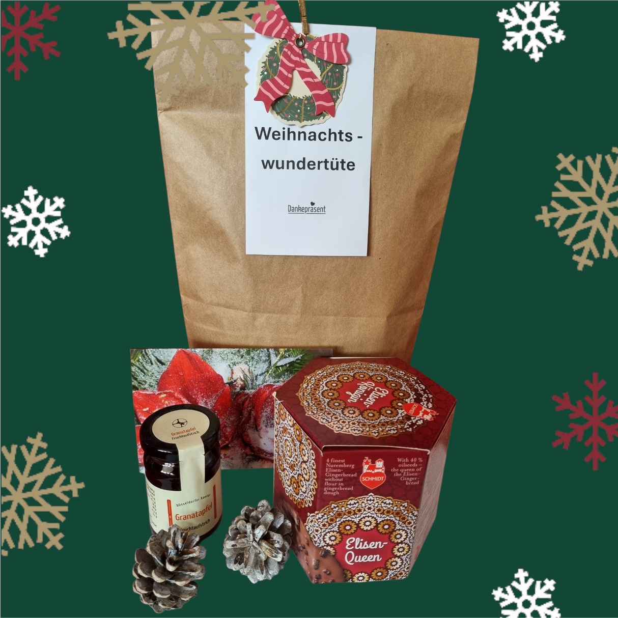 Weihnachts-Wundertüte mit wunderbaren Elisen mit 40% Nussanteil & einem milden Grappa